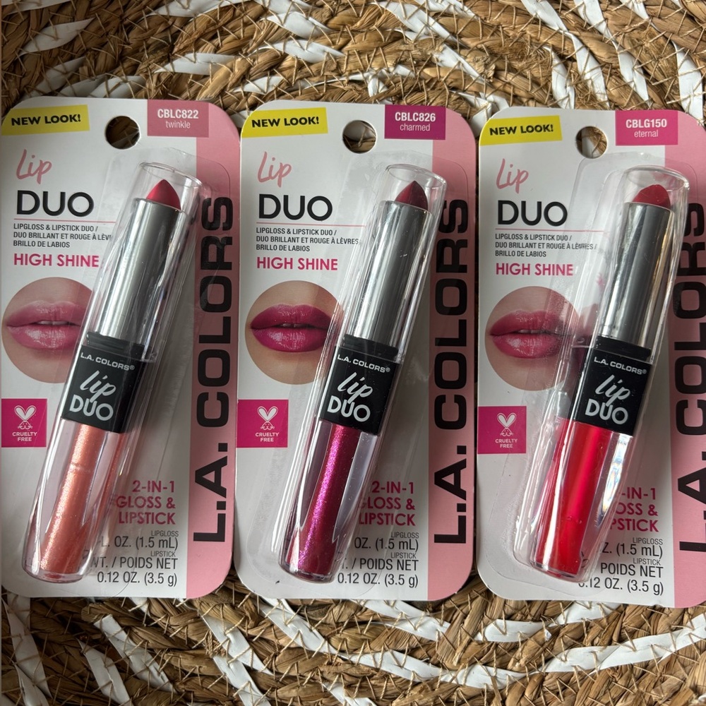 HIGH SHINE LIPGLOSS & LIPSTICK DUO Set of 3